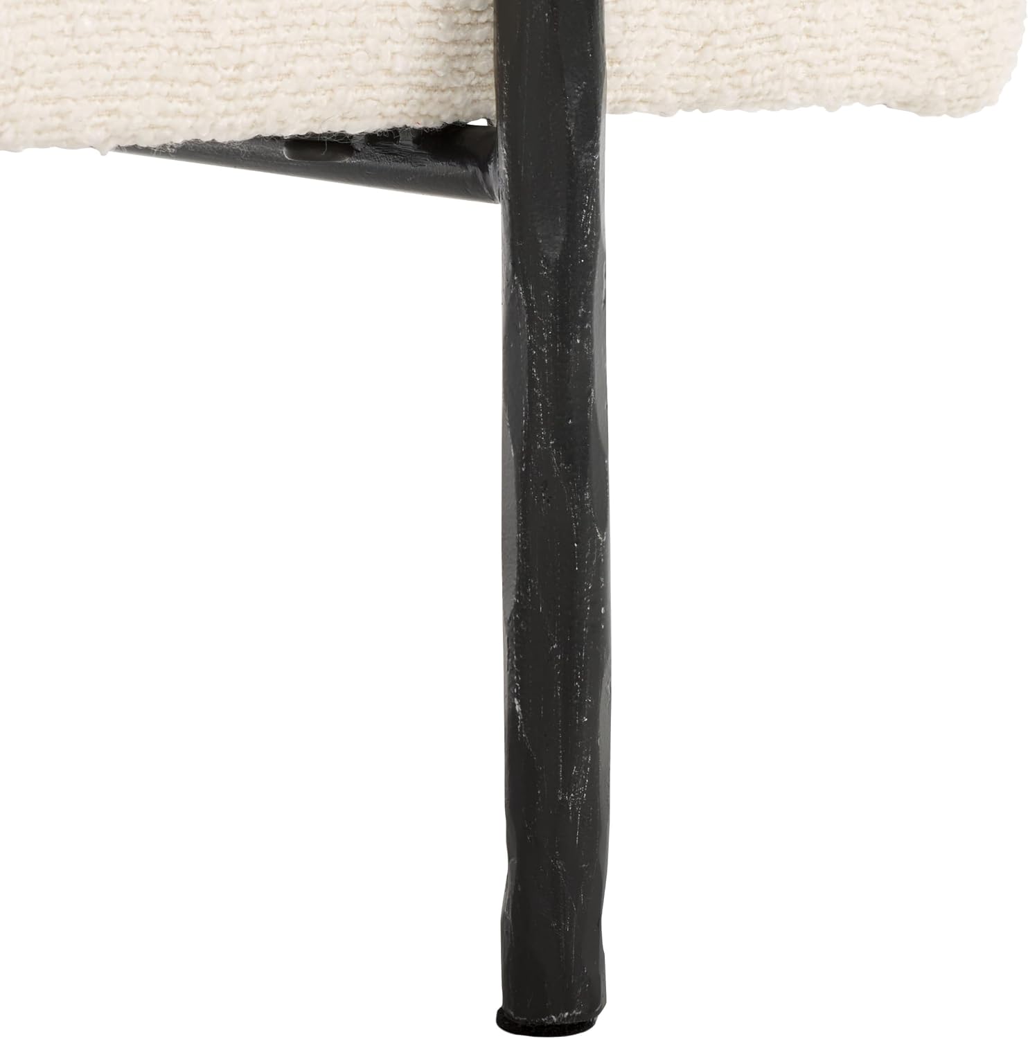SAFAVIEH Couture Collection Jessa Glam Ivory Boucle & Black Bench