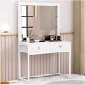 Makeup Desk，Modern Makeup Vanity Table，Set Cosmetics Dresser，Vanity Table with Mirror，Suitable for Bedrooms and Dressing Rooms.(White,80cm/31.5in)