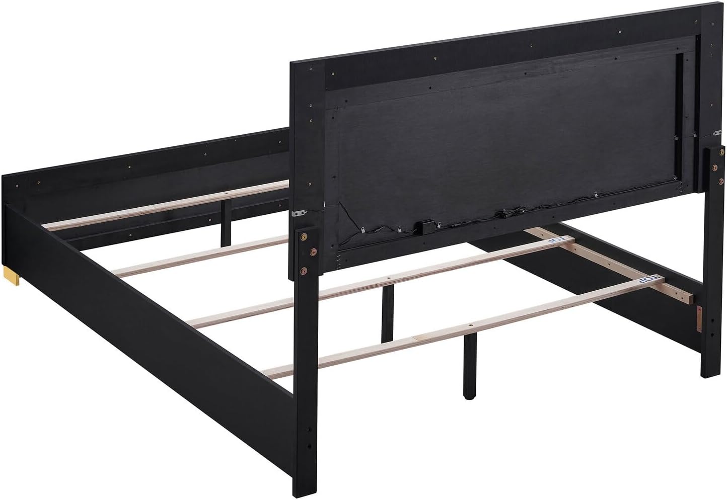 HomeStock Art Nouveau Allure 4-Piece Eastern King Bedroom Set Black