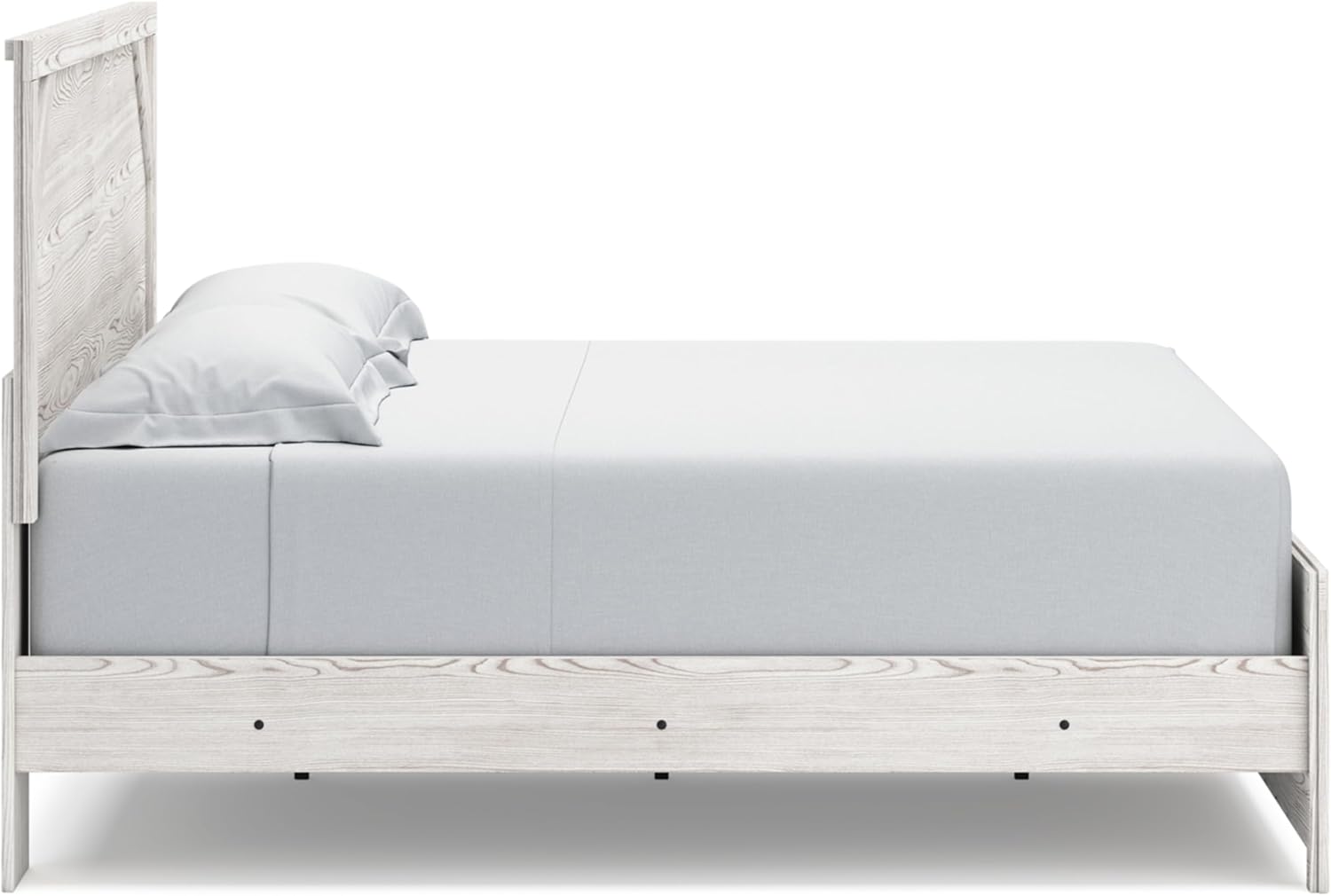 Signature Design by Ashley Gerridan Vintage King Panel Bed with Metal Slats, Foundation or Box Spring Needed, White