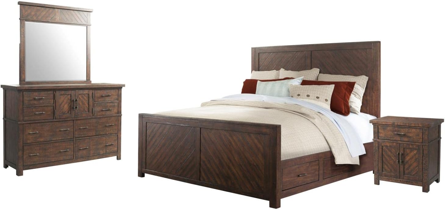 Picket House Furnishings Dex 4 Piece King Platform Storage Bedroom Set