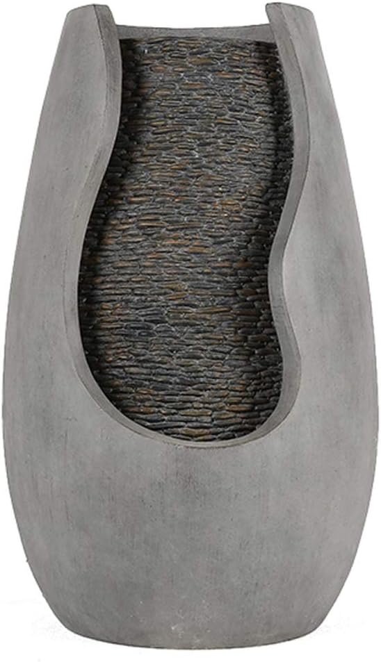 Indoor Fountain/Water Fountain 14.8' Spherical Fountain Resin Made to Simulate The Appearance of Cement Texture Indoor/Outdoor Garden Patio Fountain Tabletop Water Fountains,Gold