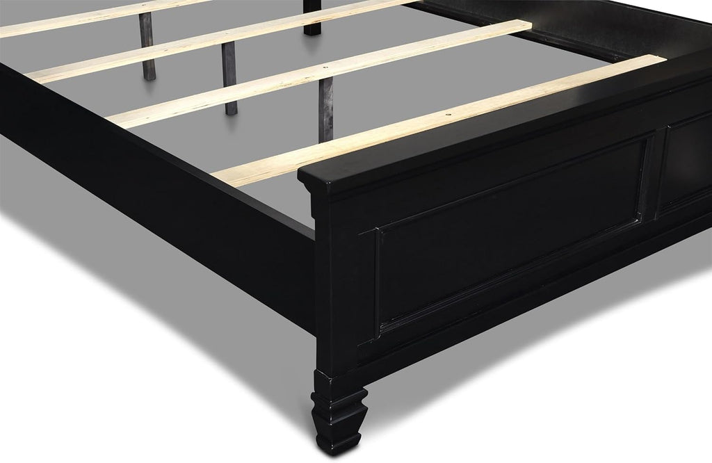 New Classic Tamarack 4-Piece Wood King Bedroom Set with Nightstand in Black
