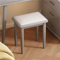 Vanity Stool with Wooden Base, Makeup Stool for Home, Modern and Minimalist Shoe Bench, Vanity Seat Use in Living Room, Bedroom and Entrance Hall(Gray)