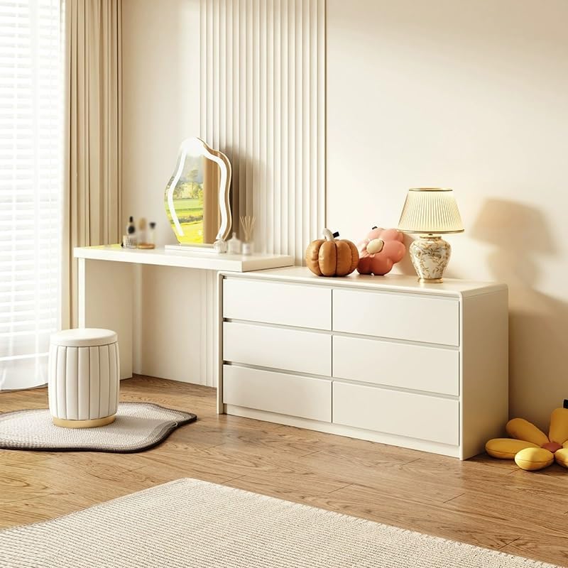 GUERNSEY Dressing Tables Wooden Dressing Table with Cabinet Bedroom Corner Storage Cabinet Dressing Table Desk Vanity for Dressing