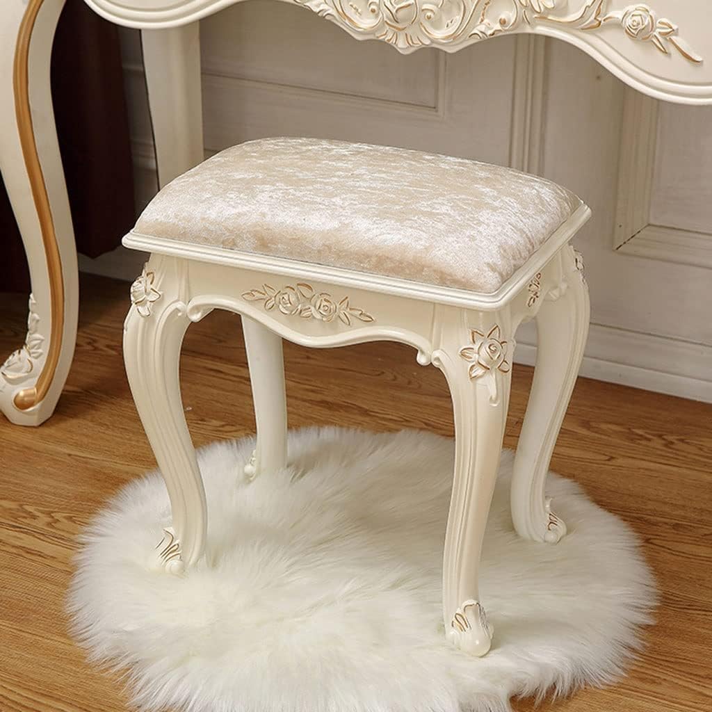 Vanity Benches Vanity Table Set with Lighted Mirror Ladies Fashion Makeup Table Modern Dresser for Bedroom Dresser with Drawers (Color : A)