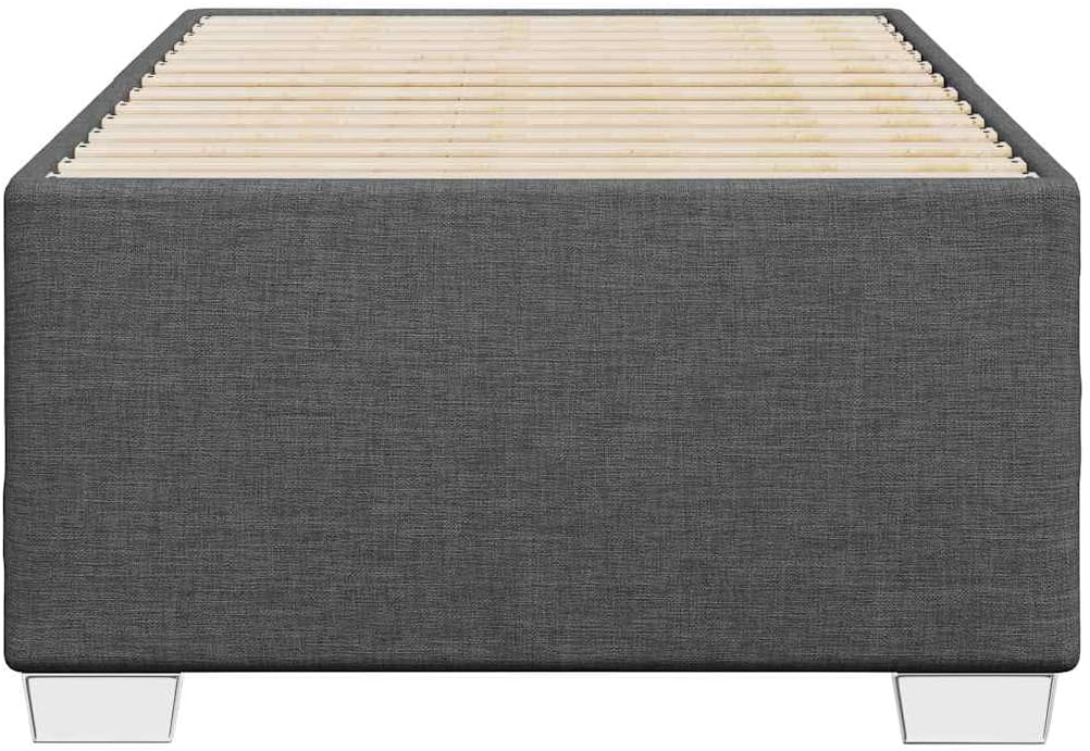 Dark Gray Twin XL Bed Frame with Polyester Upholstery and Engineered Wood Construction, Breathable Fabric Cover, Sturdy Plywood Support, Modern Minimalist Design for Bedroom