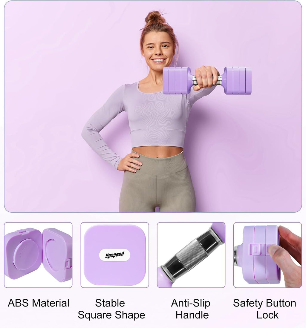 15LB 20LB 30LB 40LB 50LB Adjustable Dumbbell Set Free Weights Dumbbells Set for Women Men Hand Weights Sets Adjust Dumbbell Weight Sets for Home Gym Exercise Workout Strength Training Equipments
