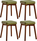 Upholstered Vanity Bench Set - Solid Wood Stool with Soft Cushion Seat for Living Room, Dining Room, Entryway, Bedroom, Home Decor