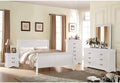 Acme Louis Philippe Wooden Twin Sleigh Bed in White
