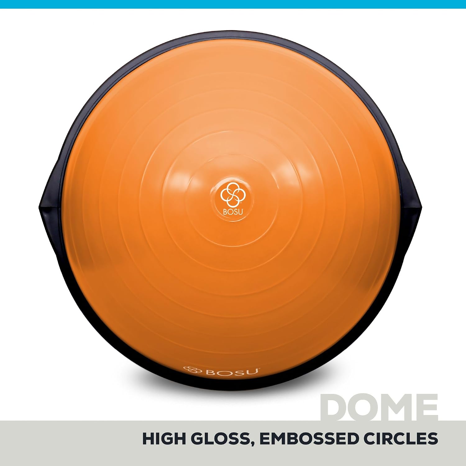 Bosu Balance Ball Exercise Trainer, Home Gym Equipment w/Guided Workouts & Pump, 26' Inflatable Fitness Platform for Strength Training, Standing, Balancing, and Core Workout