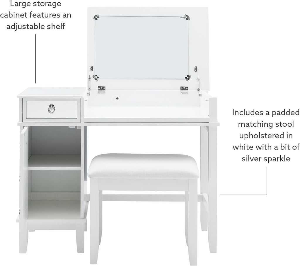 Linon Vanity Set, White