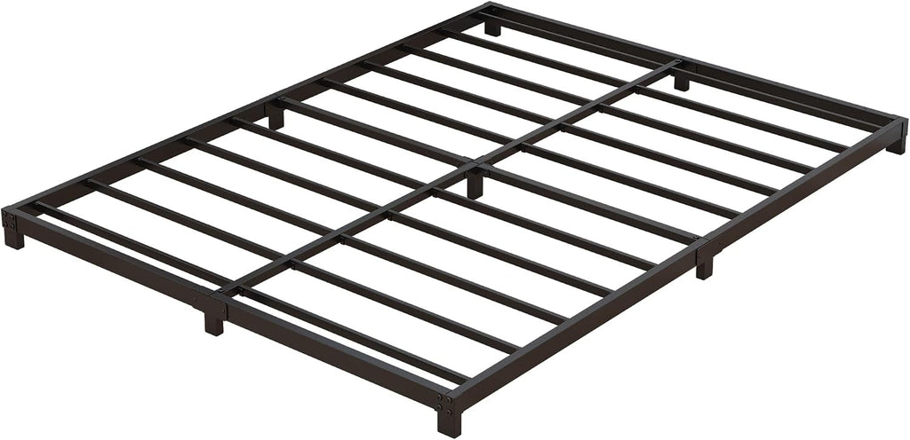 Nailsong 3 Inch Bed Frame King Size Low Profile, King Bed Frame No Box Spring Needed, Heavy Duty Metal, Easy Assembly, Black