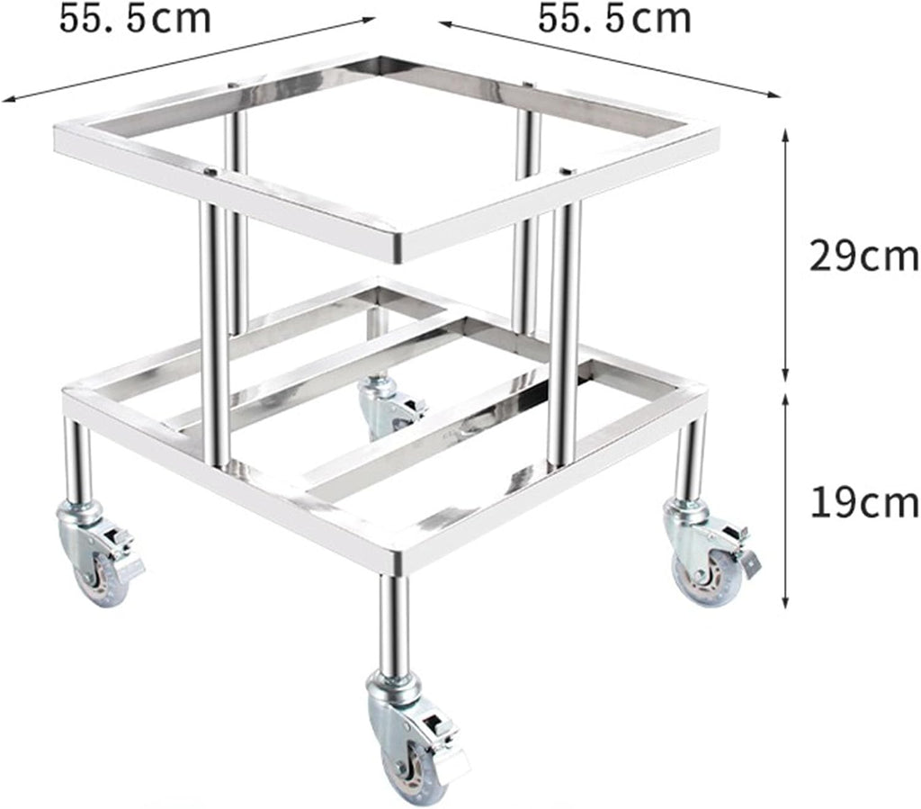 Heavy-Duty Dolly Rolling Cart with Stainless Steel Base, Ideal for Plant Pots, Fryer Grease Buckets, Car Washing Tools, and Home Organization - Durable & Versatile!