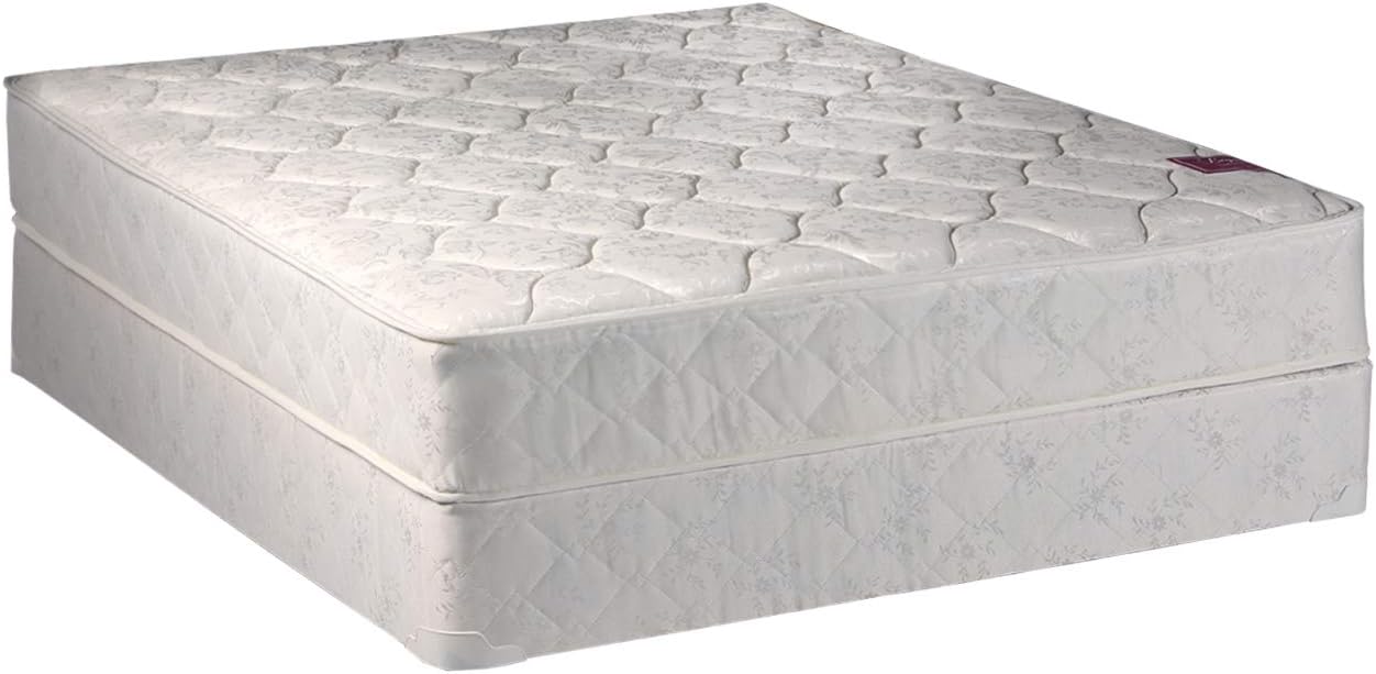 Dream Solutions USA DS USA Legacy None Flip Single-Sided King Size Mattress and Low 5' Height Box Spring Set with Metal Bed Frame - Orthopedic Type, Good for Your Back, Longlasting Comfort