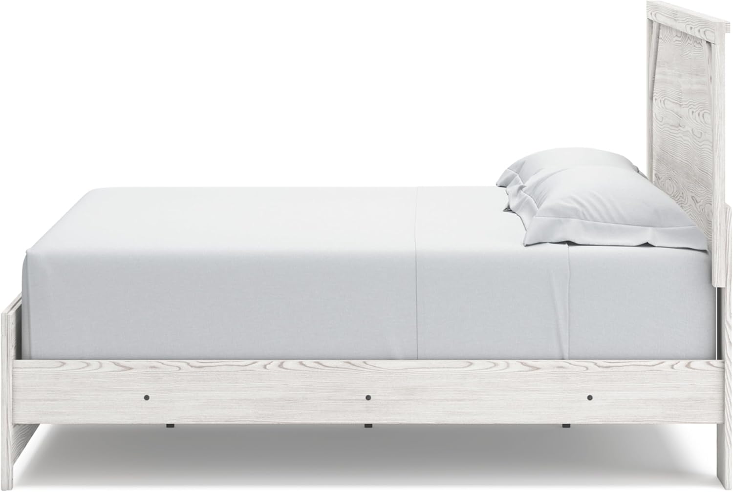 Signature Design by Ashley Gerridan Vintage King Panel Bed with Metal Slats, Foundation or Box Spring Needed, White
