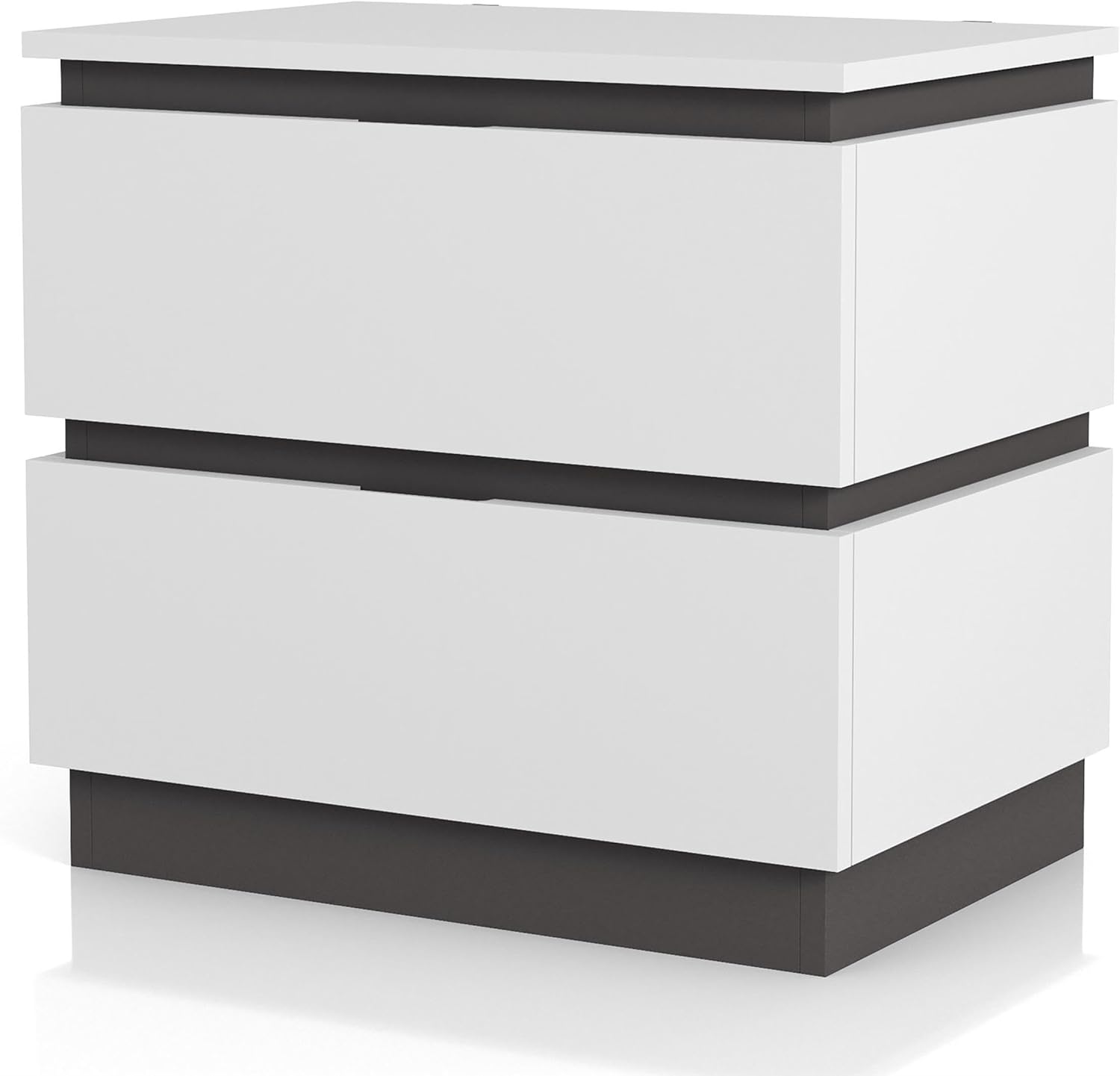 Furniture of America FOA Misti 3-Piece White Wood Storage Bedroom Set - Cal King + 2 Nightstands
