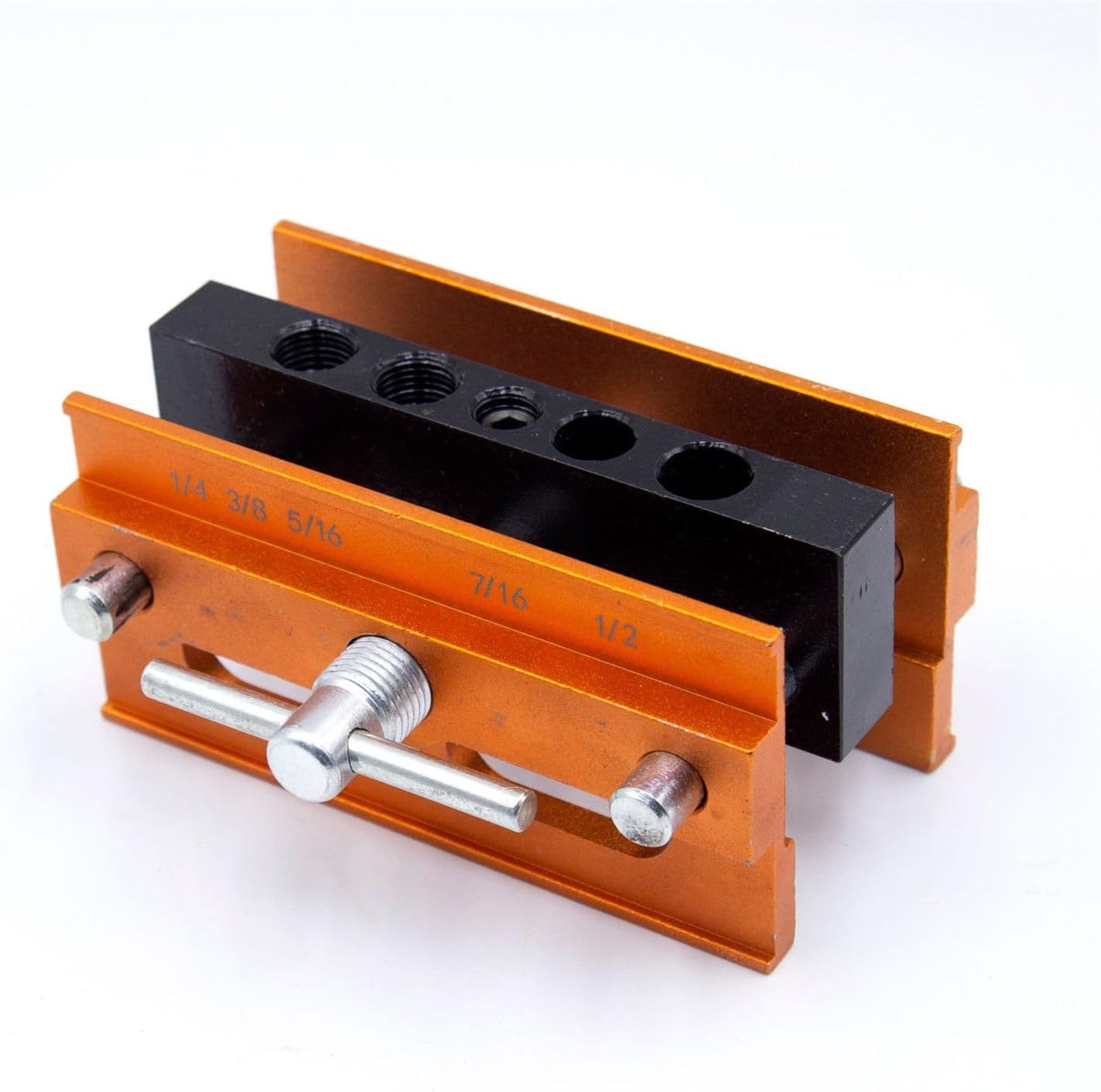 Centering Doweling Jig Kits Drill Jig for Straight Holes Biscuit Joiner Set with 6 Drill Guide Bushings Adjustable