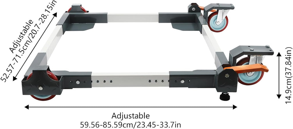 Mobile Base, Adjustable Mobile Base with High Clearance 5Inch Wheels Universal, Heavy Duty, Adjustable Rolling Kit, Floor Dolly Roller for Equipment, Power Tools, Machines1500 lbs Capacity