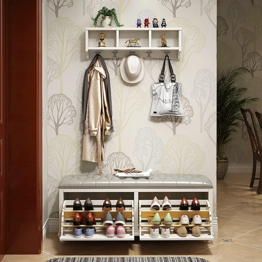 Shoe Rack Bench with Drawer Stylish Entryway Storage Sofa Sitting Stool Changing Shoe nizer for Living Room Corner Corridor Perfect for Entryway and Hallway