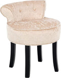 Vanity Stool Makeup Bench Vanity Benches Chair Padded Lounge Makeup Stool Fan Back Dressing Chair Piano Stool Cushioned Stool with Solid Wood Legs, Sitting 44cm / 17.32 Inch