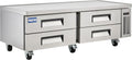 Kratos Commercial Refrigerator, 72' Wide Four Drawer Chef's Base, Refrigerated Mobile Equipment Stand for Restaurants, Stainless Steel, 115V, Large 16 Cubic Ft. Capacity (67K-317)