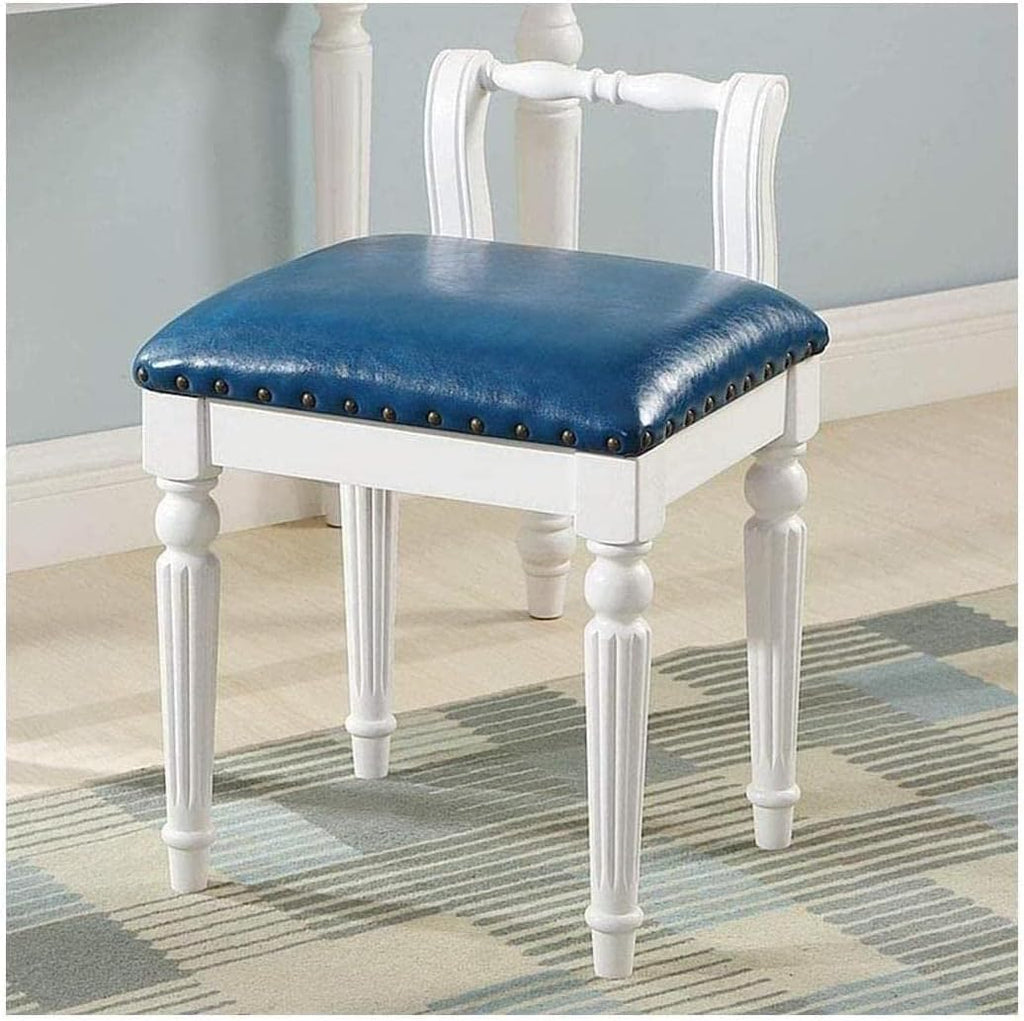 BTZHY Vanity Chair,Backrest Piano Stool, Leather Vanity Benches Footstools, Makeup Seat, Garden Stools, Dressing Stools, Living Room and Bedroom Desk Stools