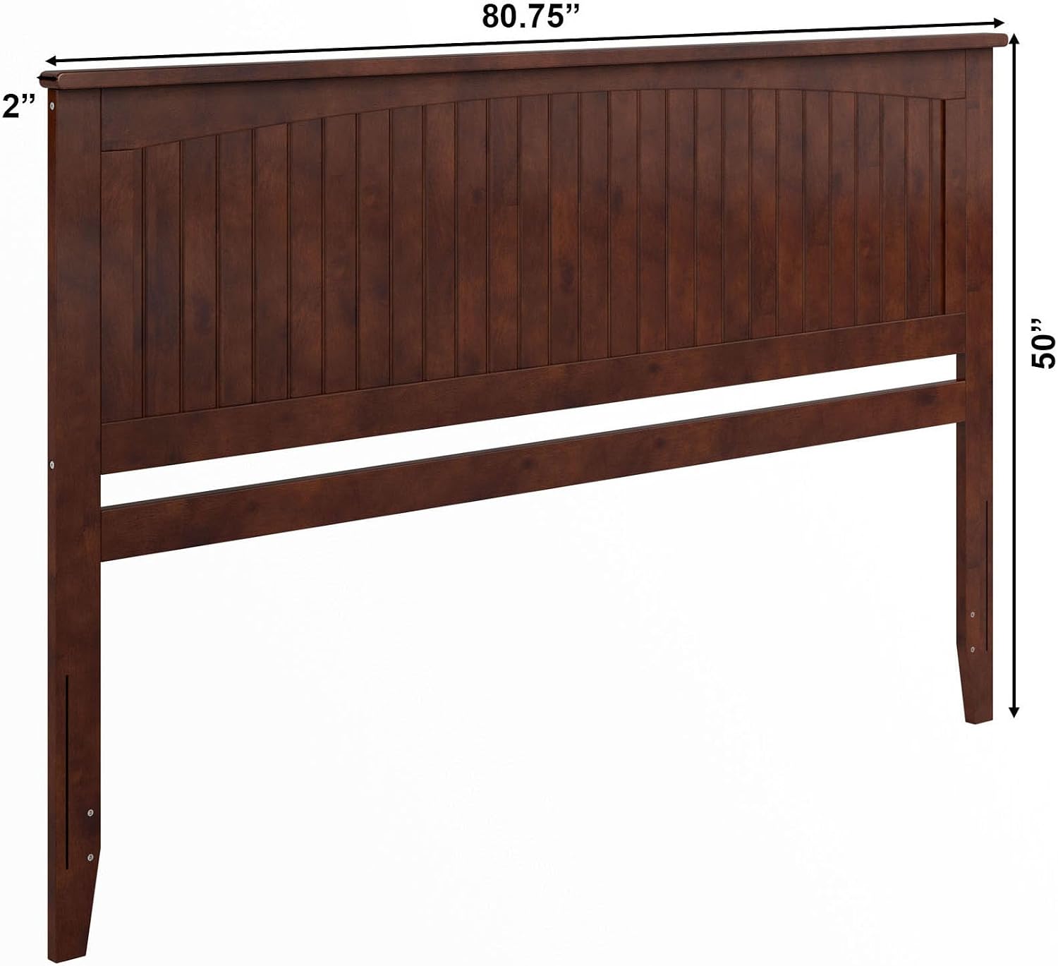 AFI, Nantucket King Solid Wood Panel Headboard, Walnut