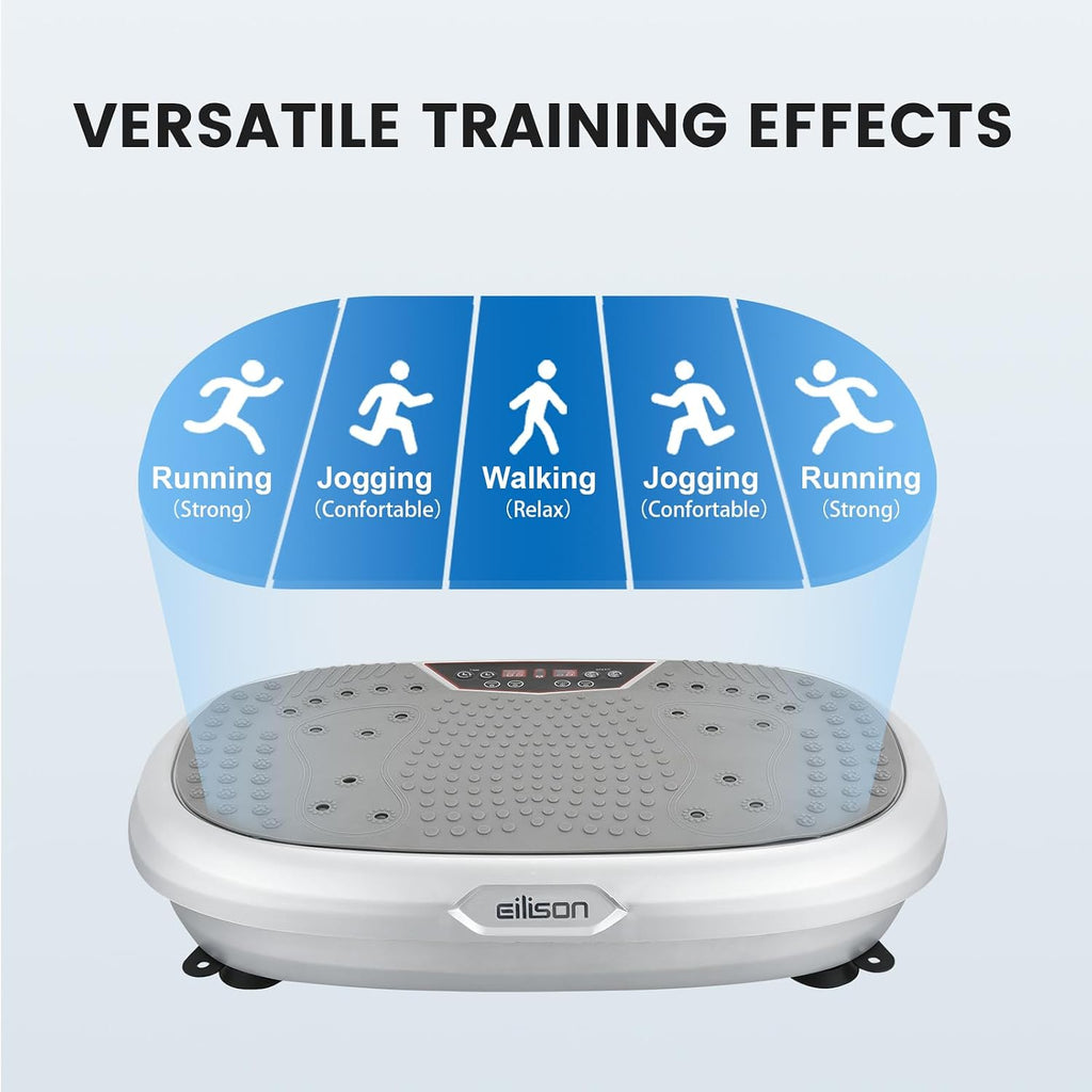 EILISON FitMaxx 3D XL Vibration Plate Exercise Machine - Whole Body Workout Vibration Platform w/Loop Bands - Lymphatic Drainage Machine for Weight Loss, Shaping, Recovery