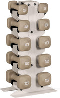 Tone Fitness Neoprene Dumbbell Set with Storage Rack – Non-Slip, Anti-Roll Hand Weights for Home Gym Workouts | 20 lb, 32 lb, 50 lb, 60 lb & 100 lb Options