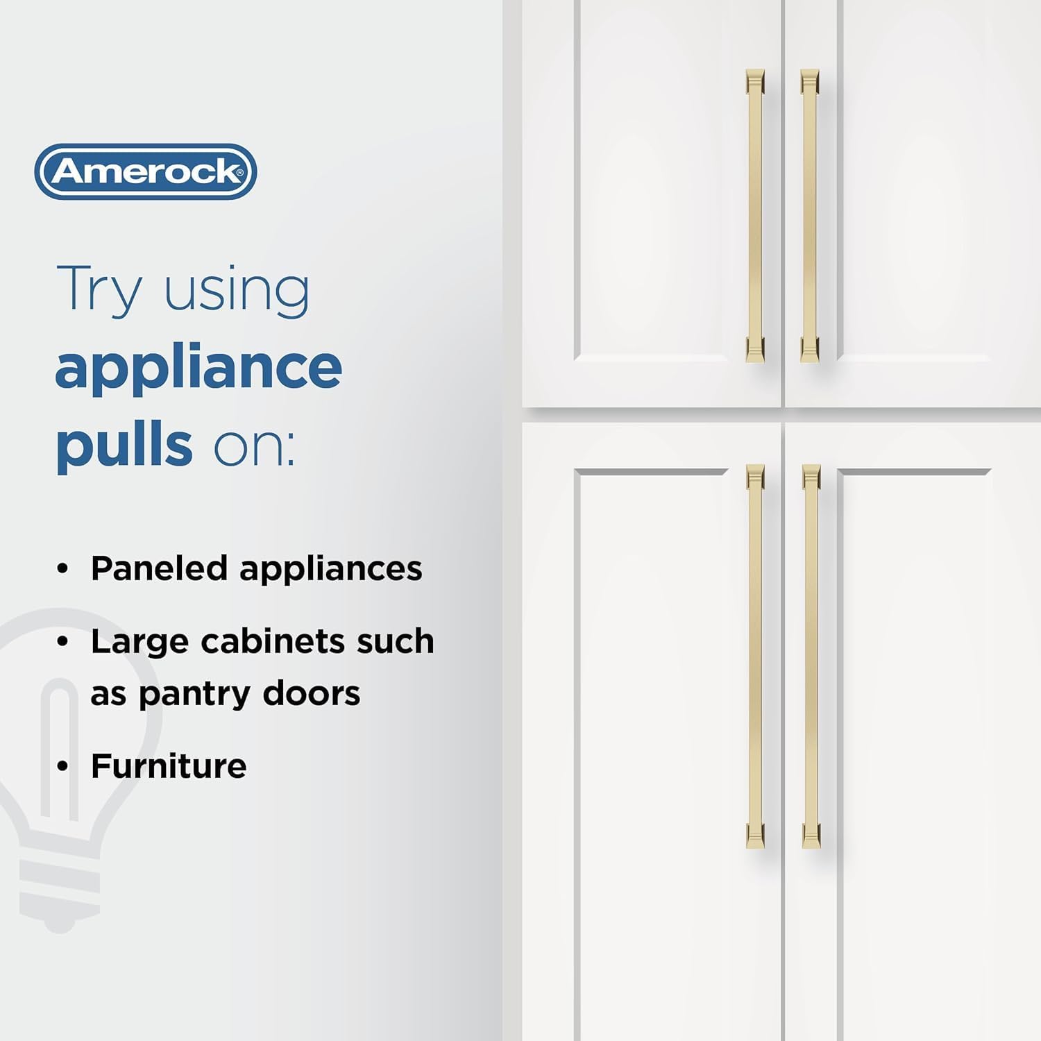 Amerock BP54055FB | Matte Black Appliance Pull | 12 inch (305 mm) Center to Center Cabinet Handle | Renown | Furniture Hardware
