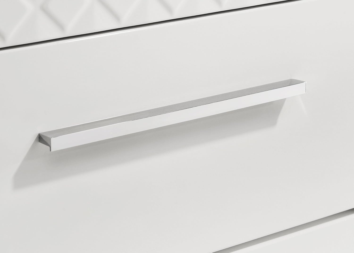 Coaster Home Furnishings Ives Contemporary 4-Piece Bedroom Set Eastern King Size LED Panel Bed Frame 57-inch Headboard White High Gloss 224941KE-S4