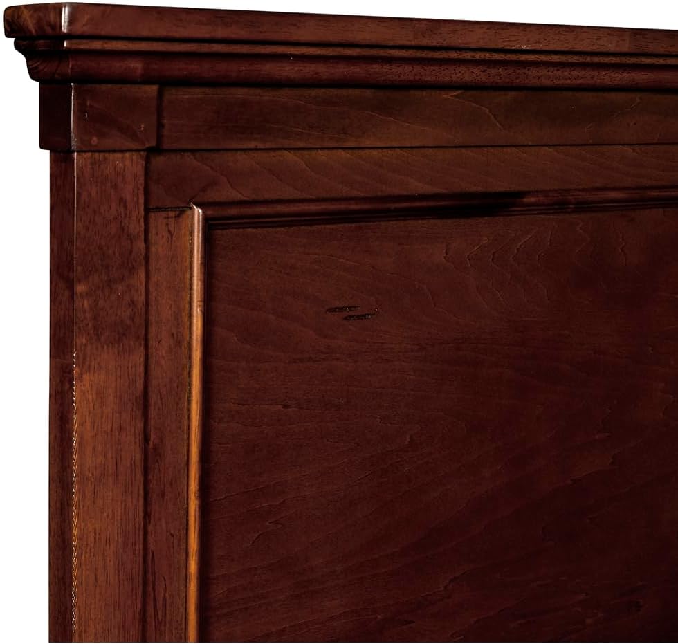 New Classic Furniture Tamarack Wood Queen Bed, Brown Cherry