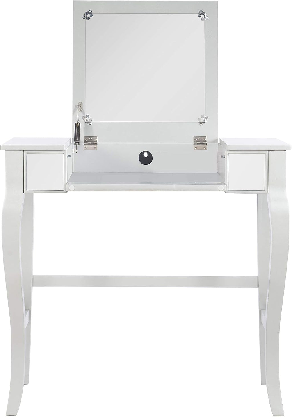 Linon Silver Harper Vanity Set, 32' W x 18' D x 46.75' H