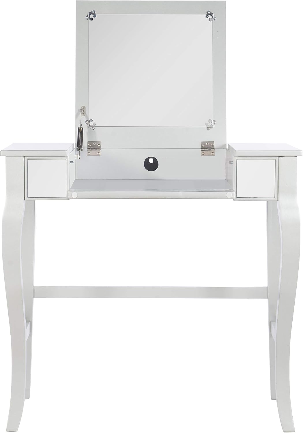 Linon Silver Harper Vanity Set, 32' W x 18' D x 46.75' H