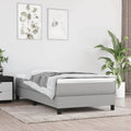 Light Grey Twin XL Fabric Bed Frame with Breathable Polyester Cover and Sturdy Plywood Platform for Modern Bedrooms