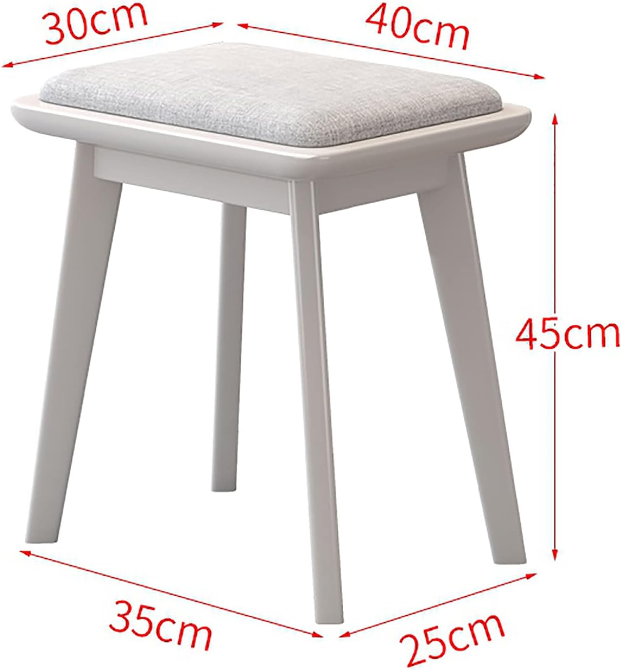 BTZHY Vanity Chair,Vanity Stool,Modern Upholstered Makeup Dressing Bench Footstool Side Table Seat Dressing Chair,Piano Seat with Padded Cushion and Solid Wood Leg