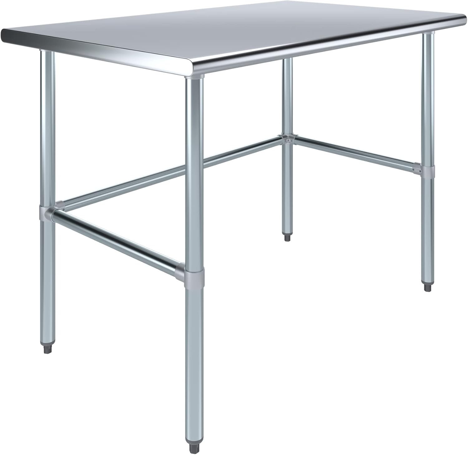 Open Base Stainless Steel Work Table with Galvanized