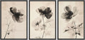 SIGNWIN Framed Canvas Print Wall Art Set Black and White Ink Flowers Minimalist Monochrome Floral Illustrations Modern Art Rustic Scenic Relax/Calm for Living Room, Bedroom, Office - 16'x24'x3 Black