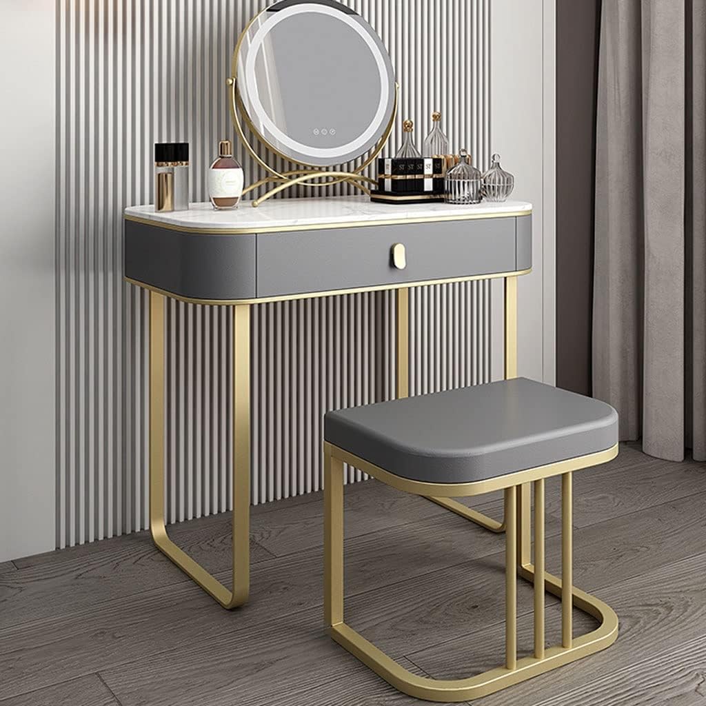Vanity Benches Vanity Table Set Slate Bedside Table Integrated Dressing Table Bedroom Modern Small Dressing Table Dresser with Drawers (Color : A)