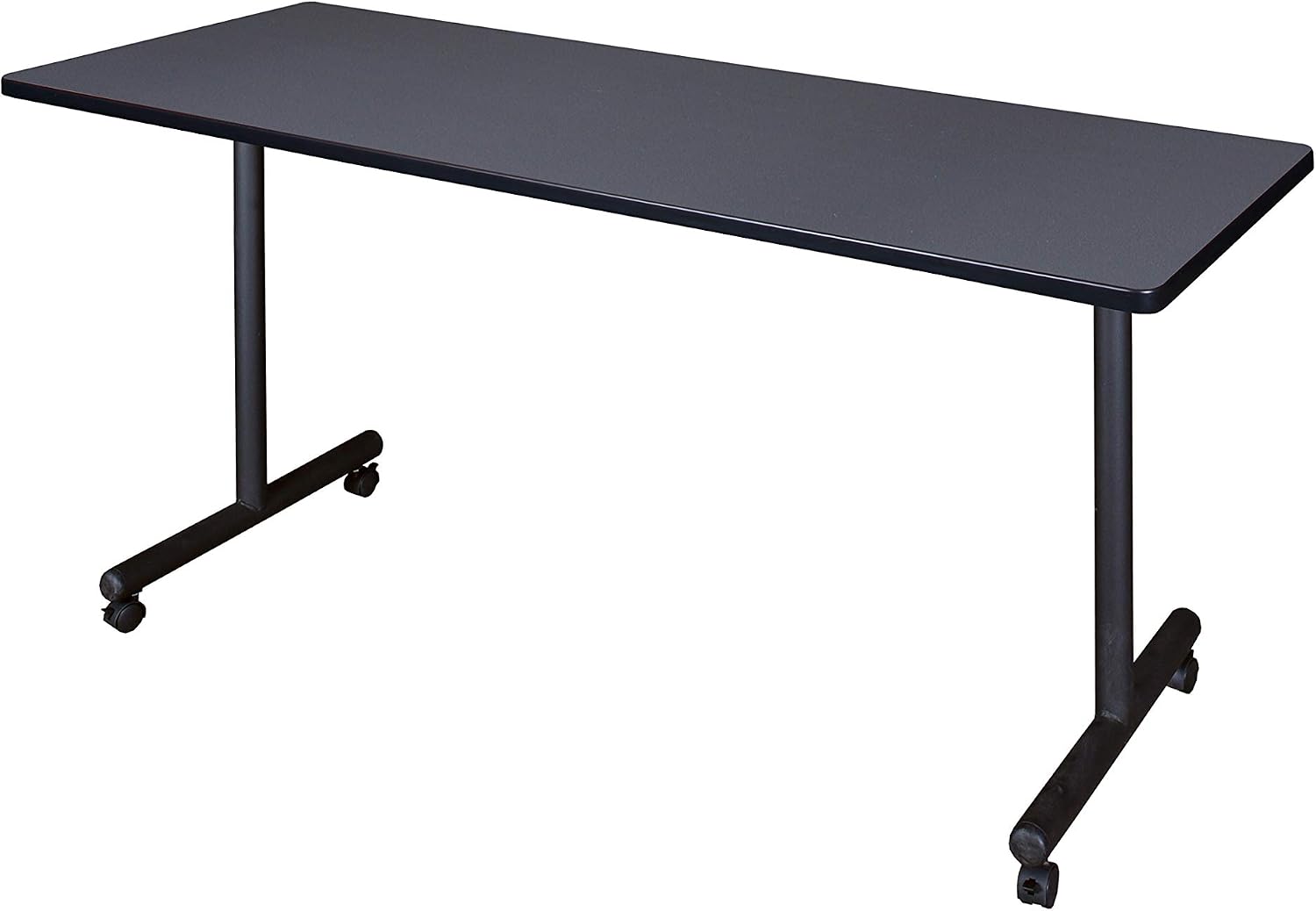Regency Kobe 72 x 24 in. Mobile T-Base Training Seminar Table- Grey