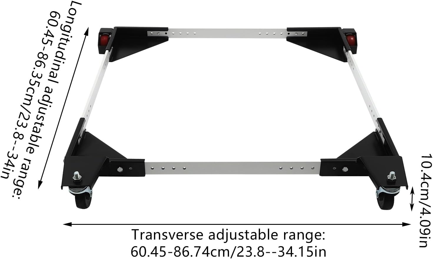 Adjustable Mobile Base,Universal Mobile Base Capacity of 1200 LB, Move Your Heavy Tools and Equipment Around Your Shop with Ease and Stability