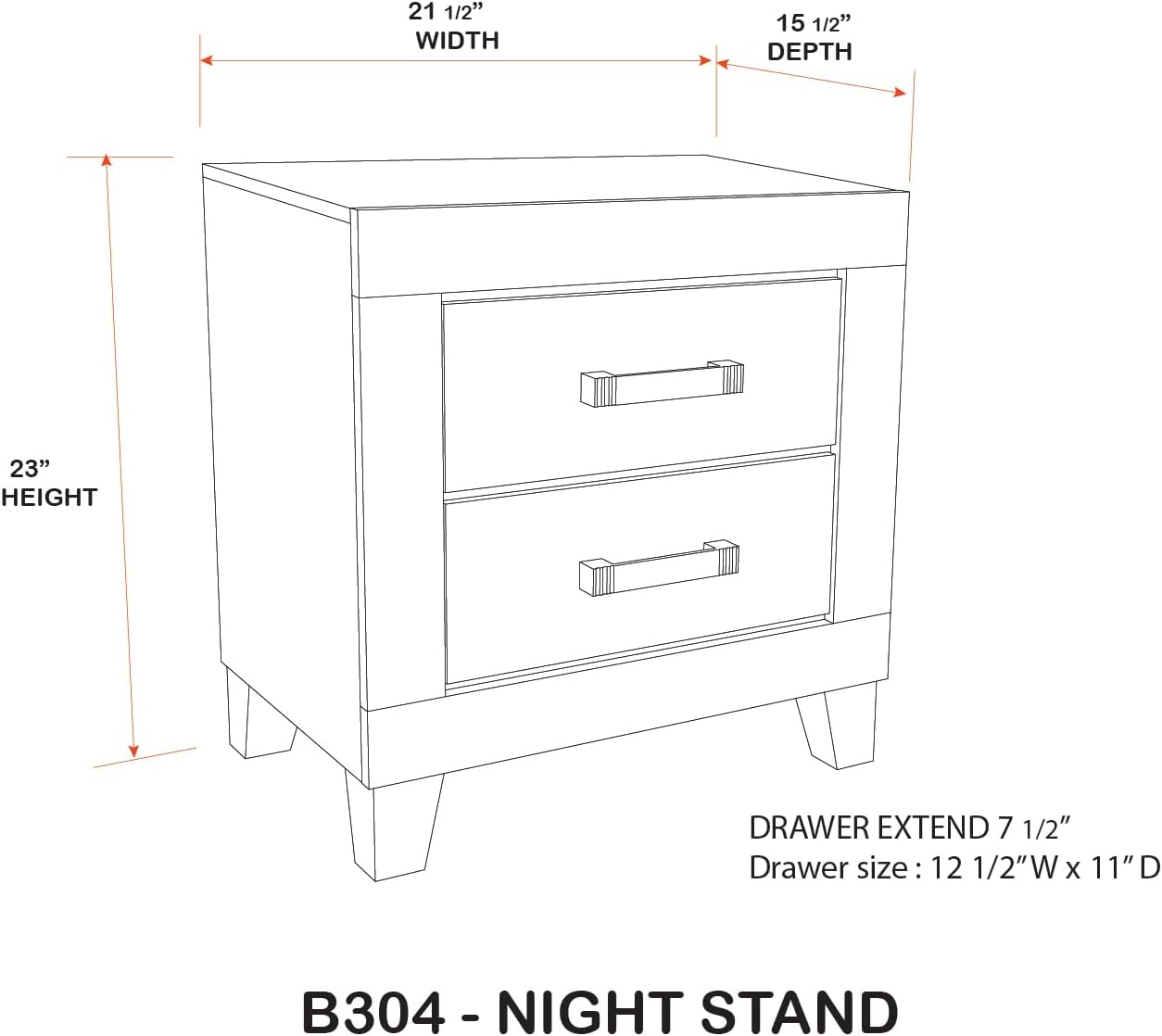 Kings Brand Furniture Napa Farmhouse 2-Piece Bedroom Set - Light Grey and Slim-Profile Design Wood Bed Frame with 1 Nightstand (King)
