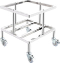 Heavy-Duty Dolly Rolling Cart with Stainless Steel Base, Ideal for Plant Pots, Fryer Grease Buckets, Car Washing Tools, and Home Organization - Durable & Versatile!