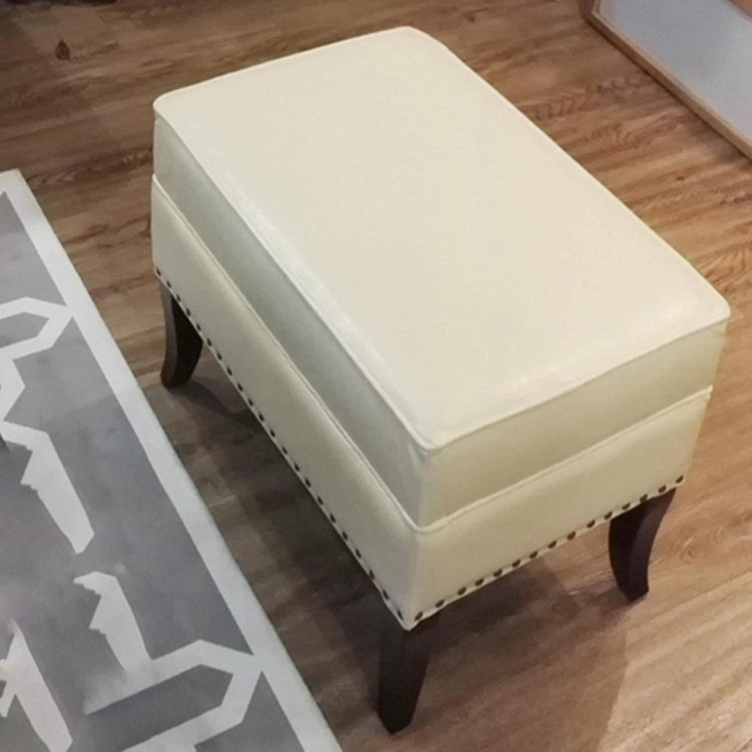 BTZHY Vanity Chair,Entryway Storage Bench PU Storage Foot Stool Shoe Bench Storage Ottomans Bed End Stool Makeup Stool Storage Stool
