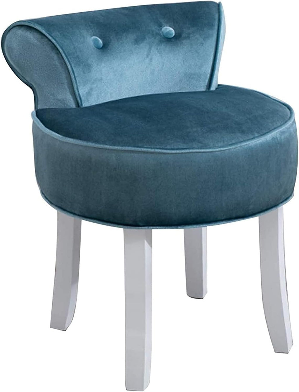 Vanity Stool Makeup Bench Vanity Benches Chair Padded Lounge Makeup Stool Fan Back Dressing Chair Piano Stool Cushioned Stool with Solid Wood Legs, Sitting 44cm / 17.32 Inch