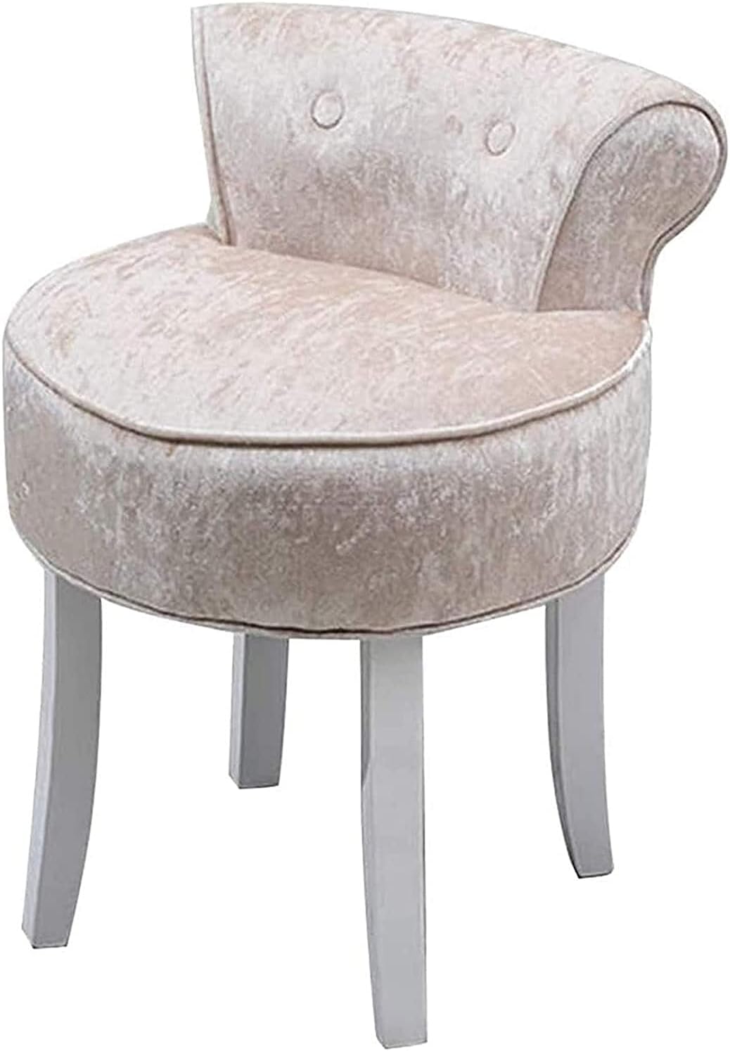 vanity stool makeup bench Vanity Benches Chair Padded Lounge Makeup Stool Fan Back Dressing Chair Piano Stool Cushioned Stool With Solid Wood Legs, Sitting 44cm / 17.32 Inch ( Color : Ice 1 )