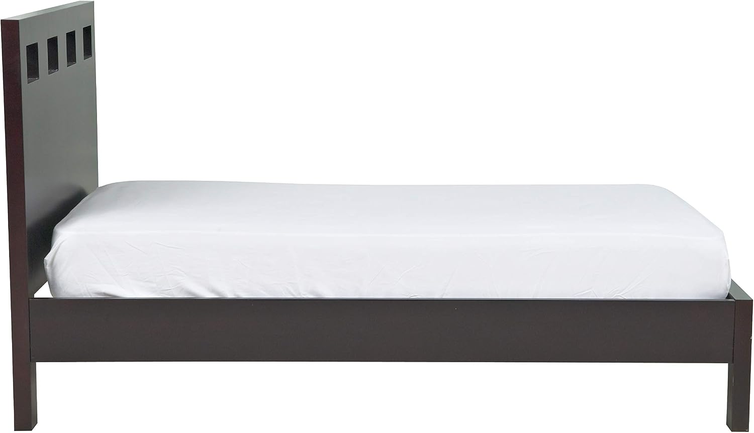 Modus Furniture Solid Wood Platform Bed, King, Riva - Espresso