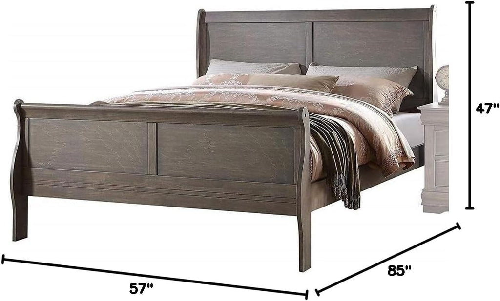 ACME Furniture Louis Philippe Full Bed, Antique Gray