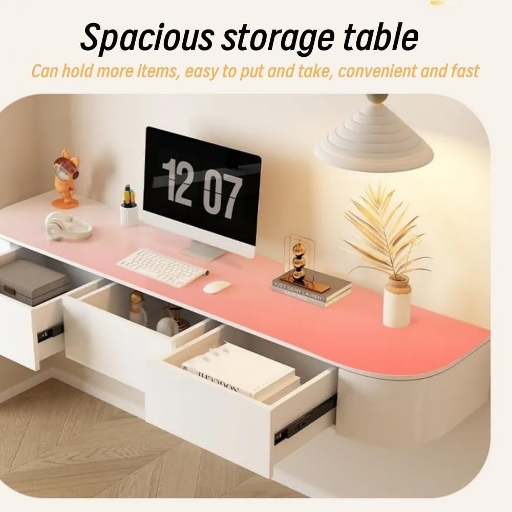Wall Mounted Makeup Vanity Floating Corner Vanity Desk Space-Saving Floating Dressing Table for Room Small Rooms Decor